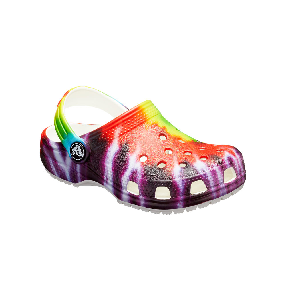 Crocs zueco niño CLASSIC TIEDYE GRAPHIC CLOG vista trasera