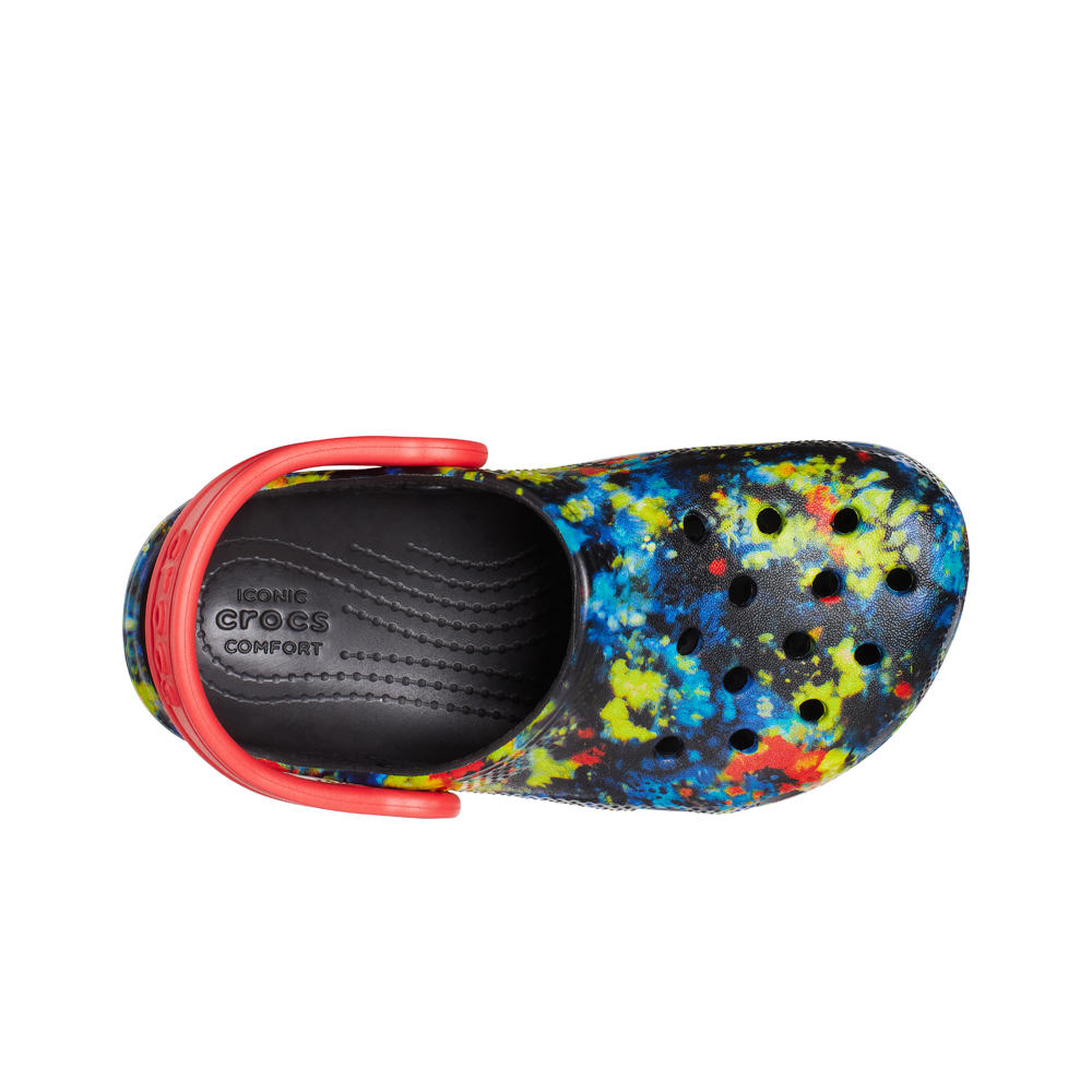 Crocs zueco niño Classic TieDye Graphic Clog T vista trasera