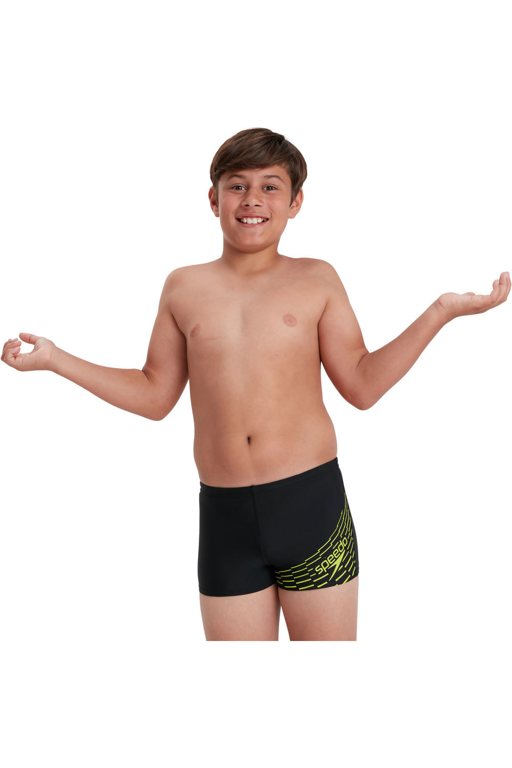 Medley logo aquashort bañador natación hombre Negro (15-16)