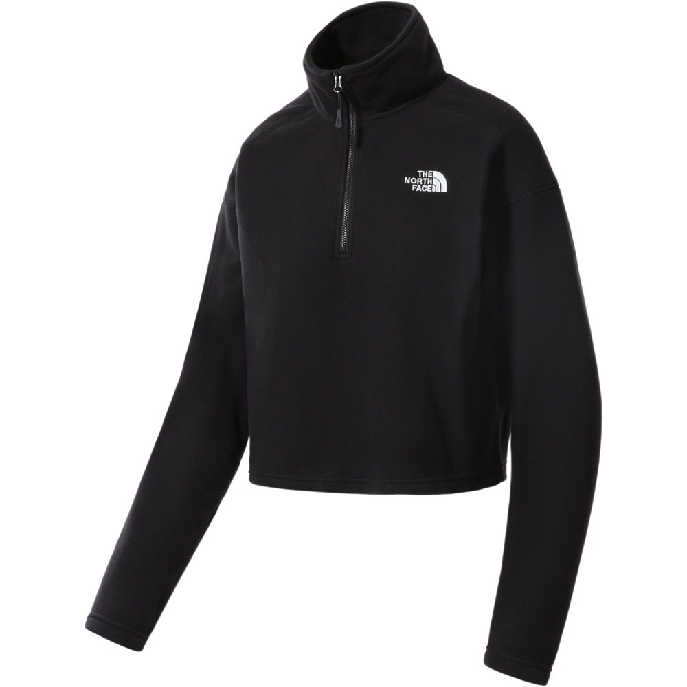 The North Face Sudaderas Montaña Mujer W 100 GL CROP 1/4 ZIP vista frontal