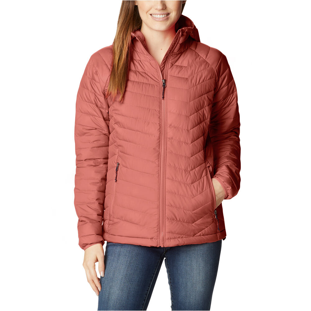 Columbia chaqueta outdoor mujer POWDER LITE HOODED JACKET vista frontal