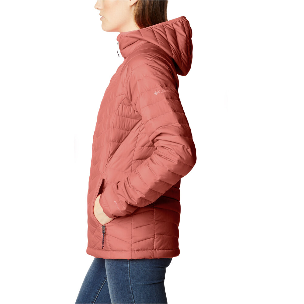 Columbia chaqueta outdoor mujer POWDER LITE HOODED JACKET vista detalle