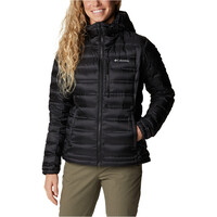 Columbia chaqueta outdoor mujer PEBBLE PEAK DOWN HOODED JACKET vista frontal