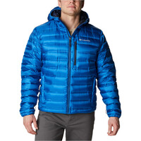 Columbia chaqueta outdoor hombre PEBBLE PEAK DOWN HOODED JACKET vista frontal