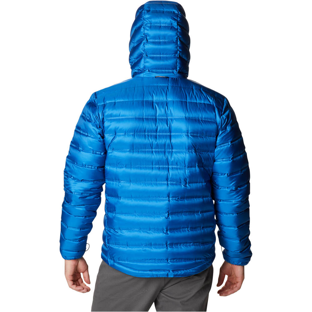 Columbia chaqueta outdoor hombre PEBBLE PEAK DOWN HOODED JACKET vista trasera