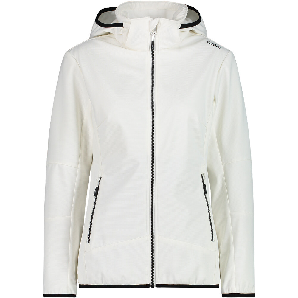 Woman jacket zip hood chaqueta softshell mujer Blanco (40)
