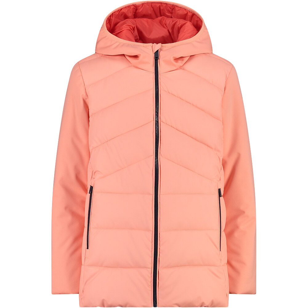 Cmp Rosa Kid G Jacket Long Fix Hood Chaqueta Outdoor Niño 128