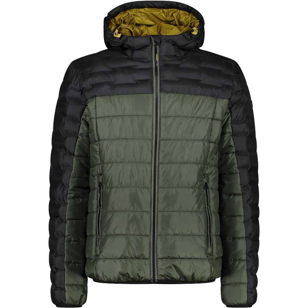 Cmp Hombre Verde Man Jacket Fix Hood Forro Polar 56