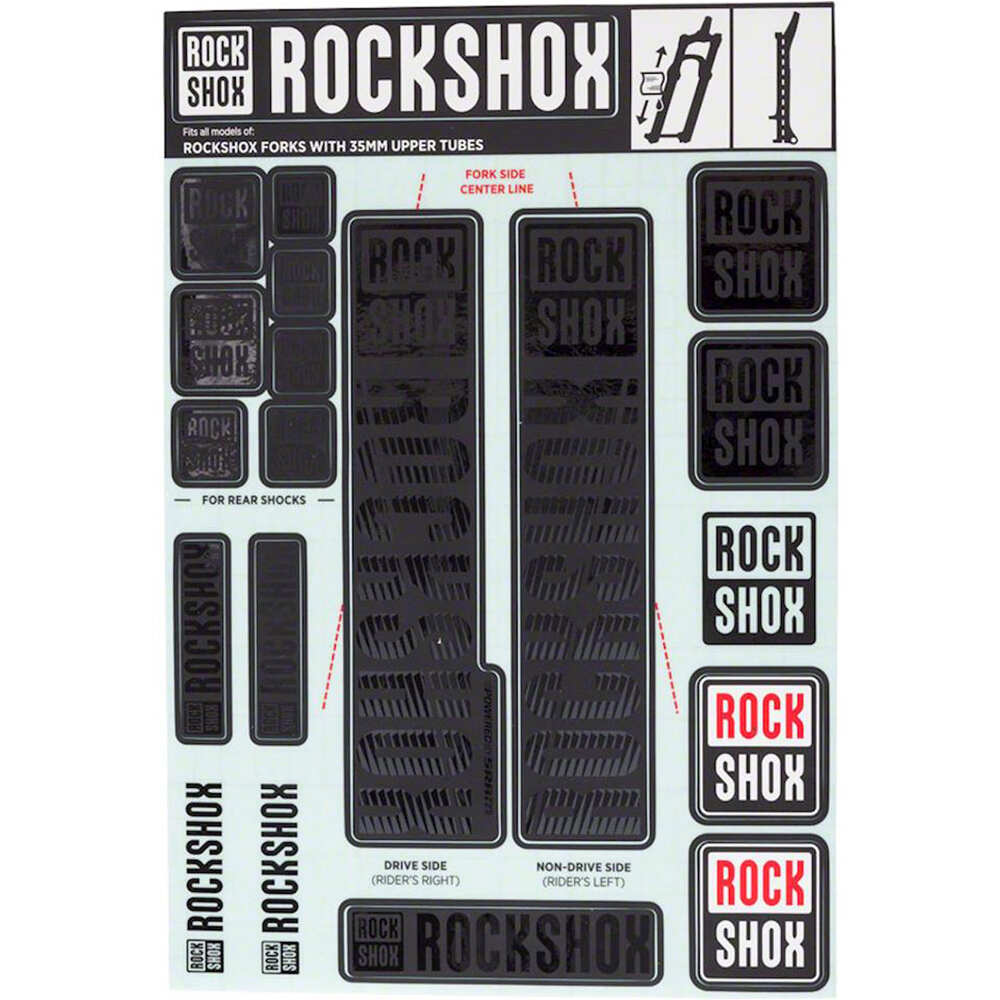 Rock Shox protector bicicleta RS REC KIT ADHESIVOS BARRA 35MM 2018 vista frontal