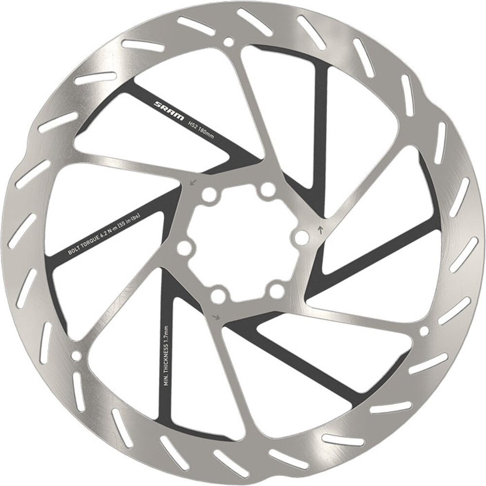 Disco freno hs2 180mm 6t biselado frenos disco bicicleta (UNICA)