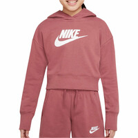 Nike sudadera niña NSW CLUB FT CROP HOODIE HBR vista detalle