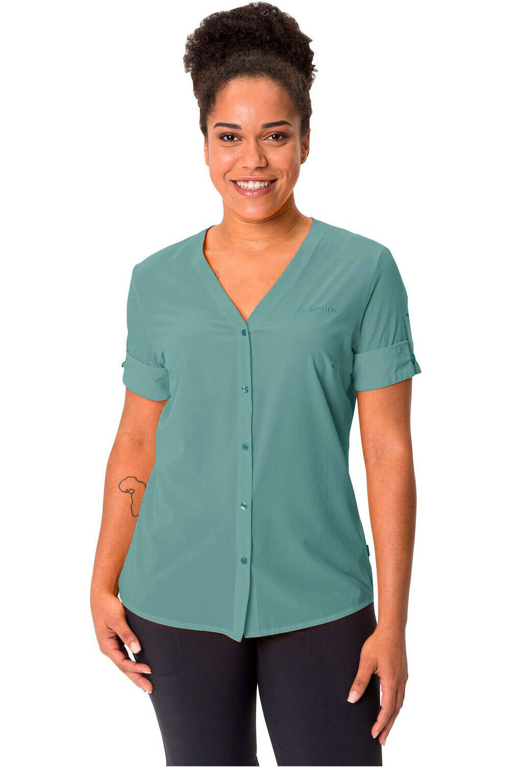 Vaude camisa montaña manga corta mujer Women  s Skomer Shirt III vista frontal