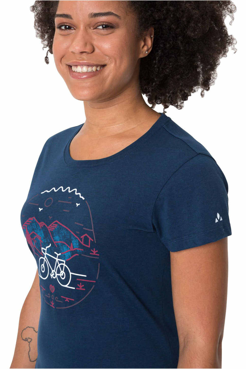 Vaude camiseta montaña manga corta mujer Women  s Cyclist T-Shirt V vista detalle