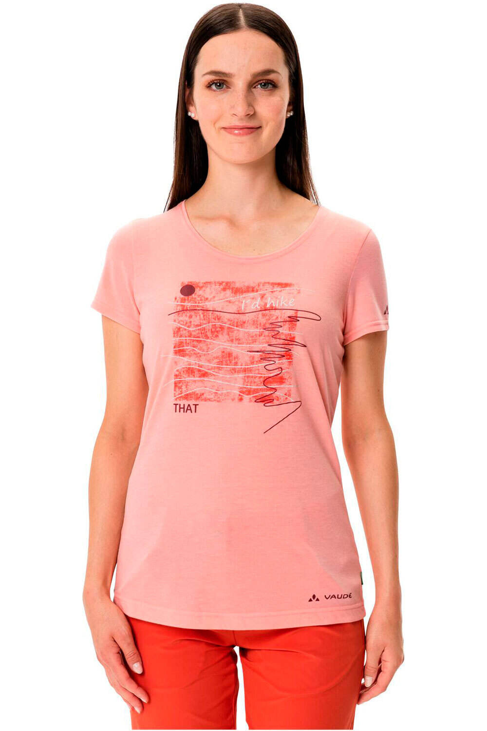 Vaude camiseta montaña manga corta mujer Women's Skomer Print T-Shirt II vista frontal