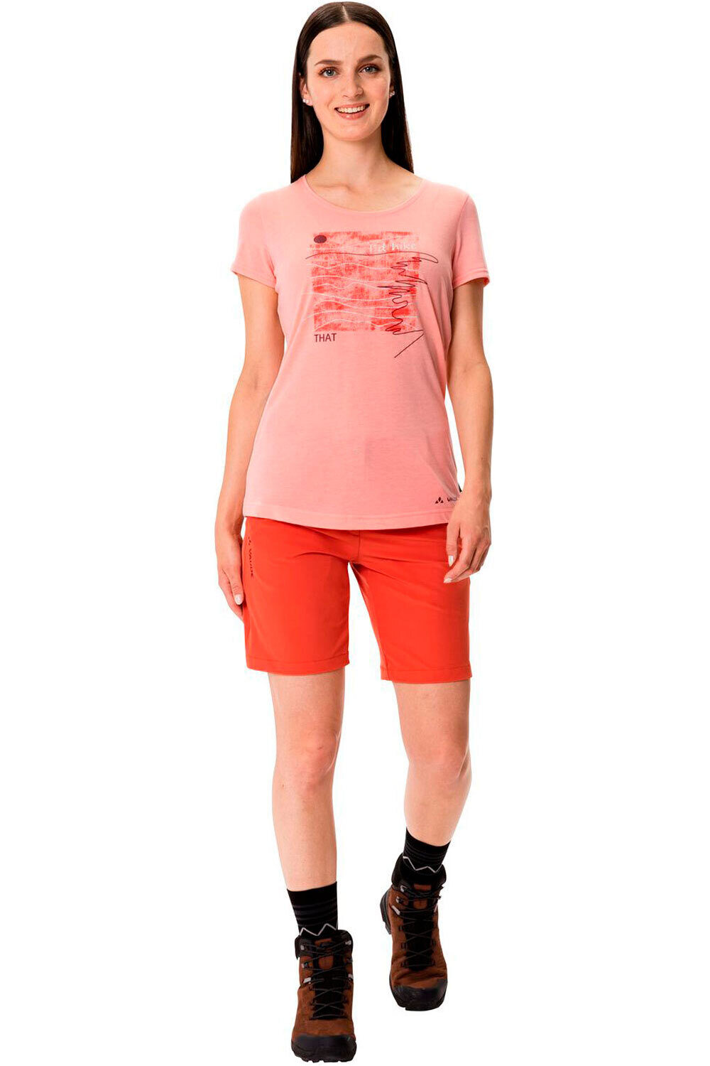 Vaude camiseta montaña manga corta mujer Women's Skomer Print T-Shirt II 04