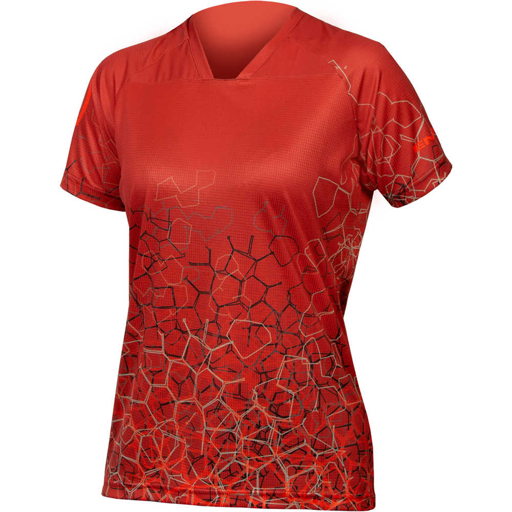 Endura camiseta ciclismo mujer Camiseta para mujer SingleTrack Print LTD vista frontal