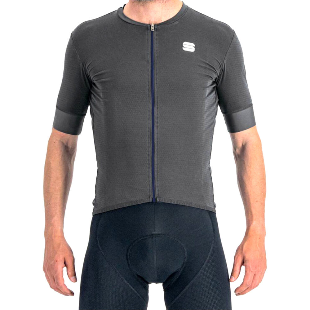 Monocrom maillot manga corta hombre Gris (XXXL)