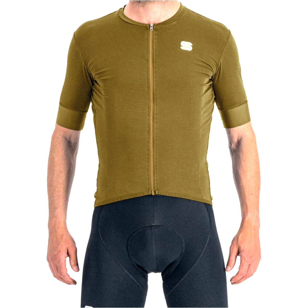 Monocrom maillot manga corta hombre Verde (XXL)
