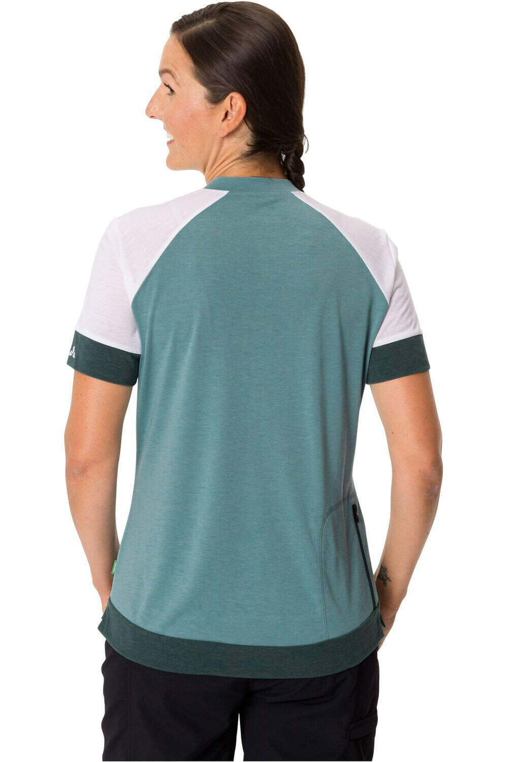 Vaude maillot manga corta mujer Women's Altissimo Q-Zip Shirt vista trasera