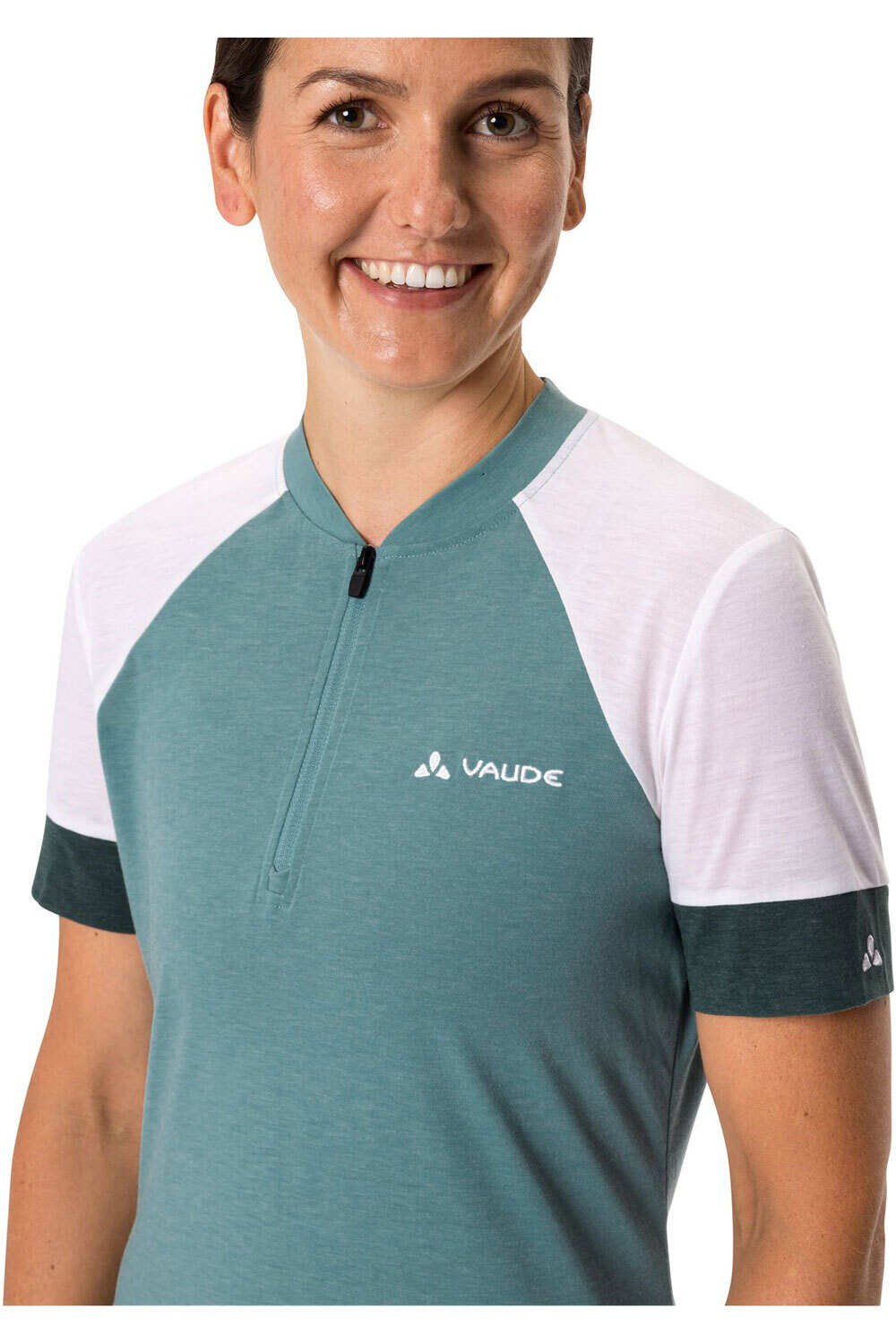 Vaude maillot manga corta mujer Women's Altissimo Q-Zip Shirt vista detalle