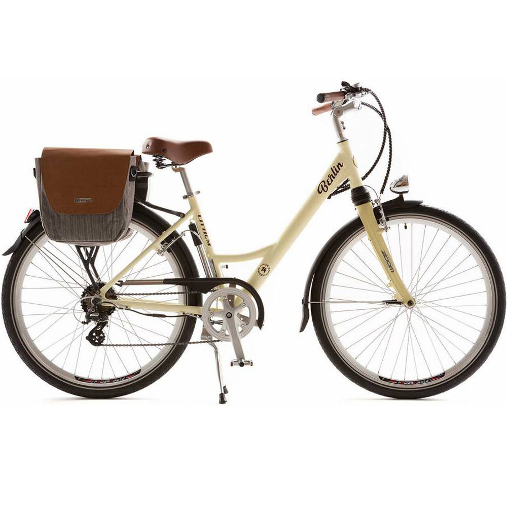 Littium bicicleta paseo BERLIN 10.4 Ah CREAM vista frontal