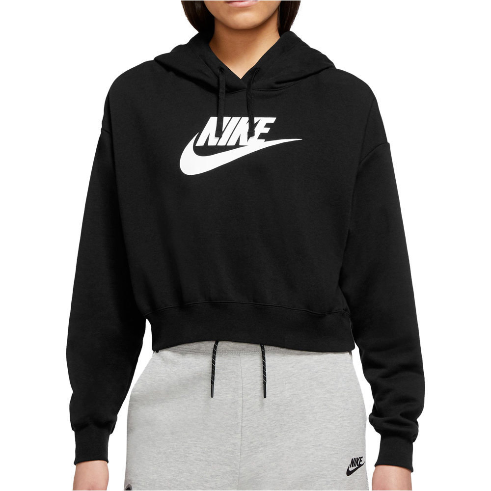 Nike sudadera mujer NSW CLUB FLC GX CROP HDY vista detalle