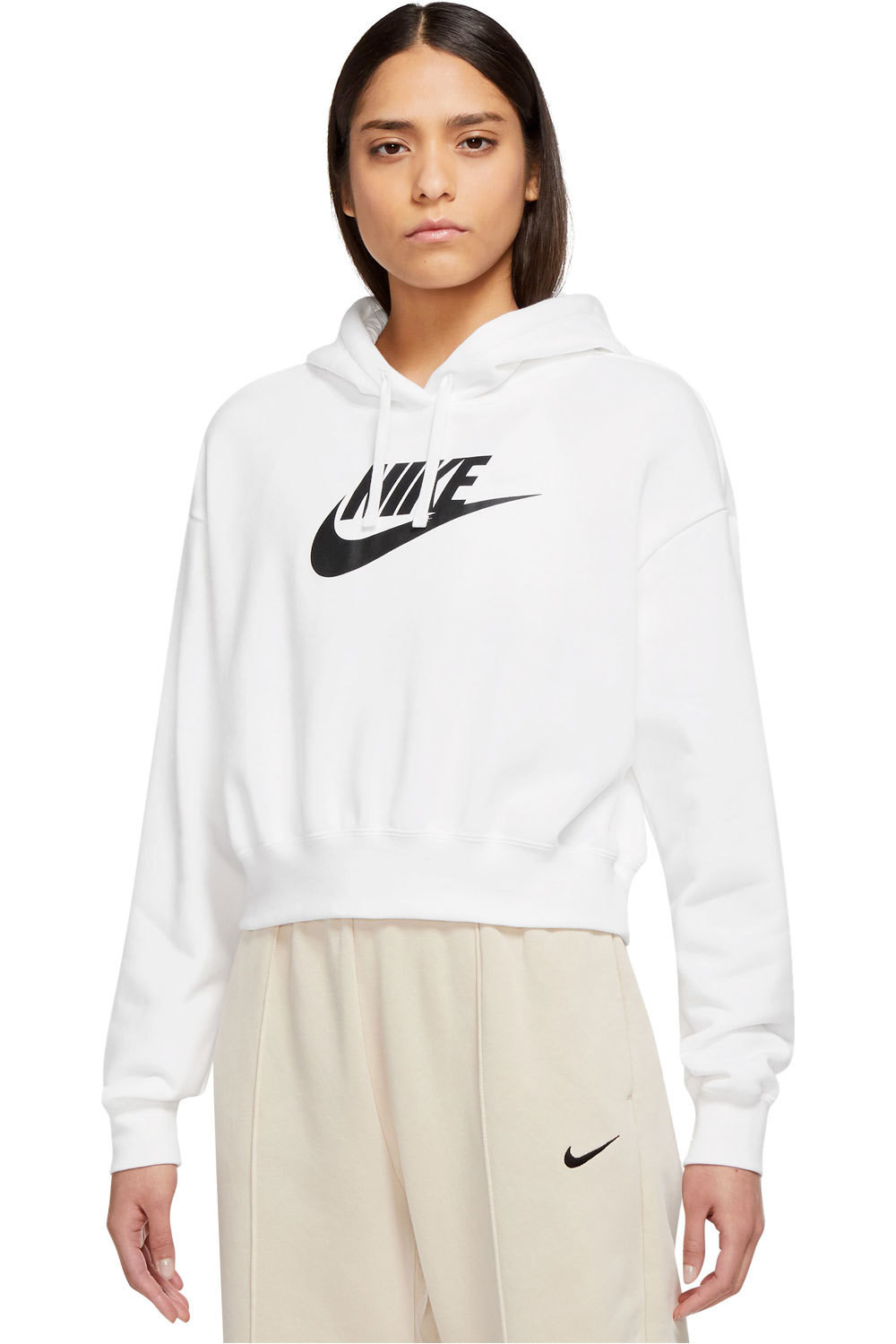 Nike sudadera mujer NSW CLUB FLC GX CROP HDY vista frontal