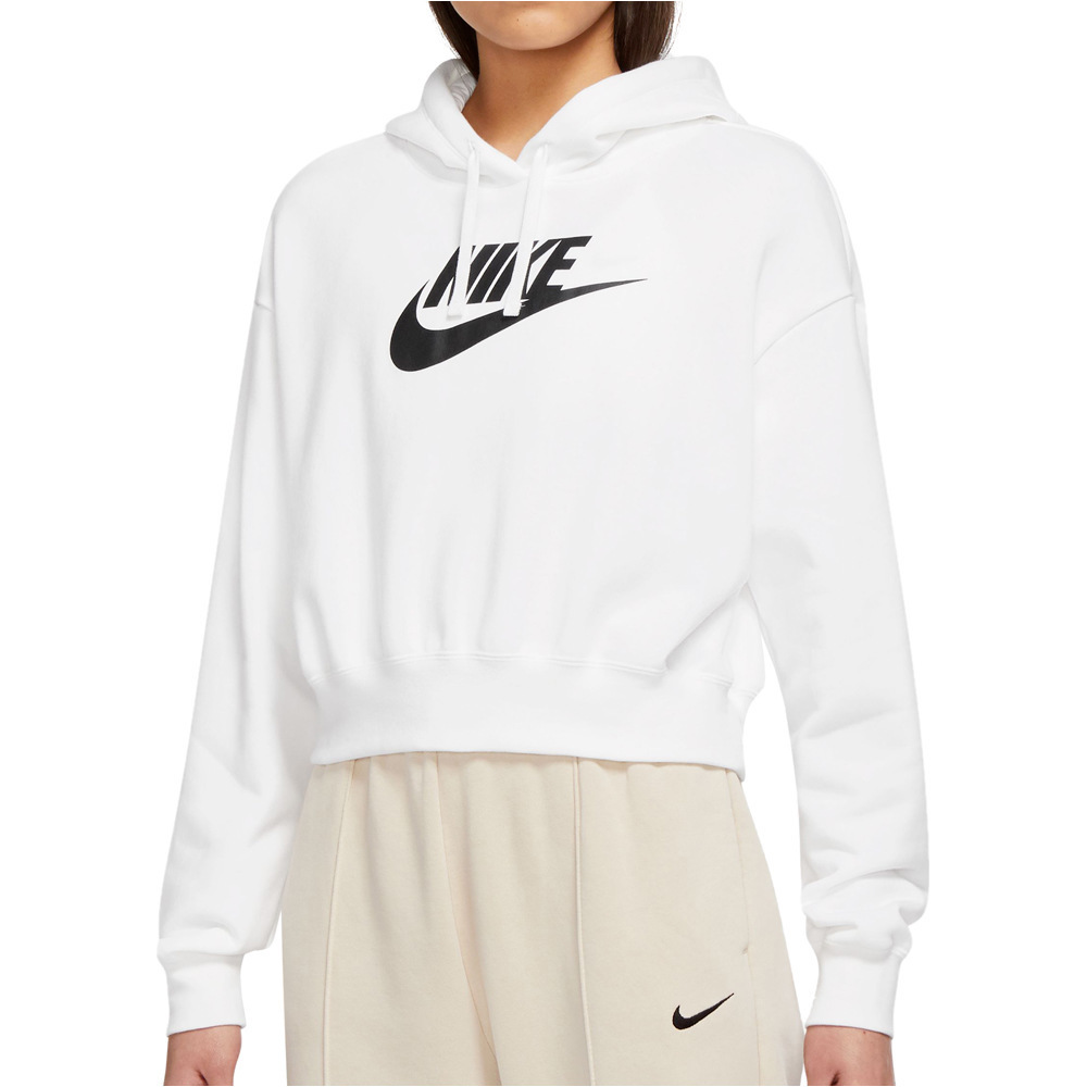 Nike sudadera mujer NSW CLUB FLC GX CROP HDY vista detalle