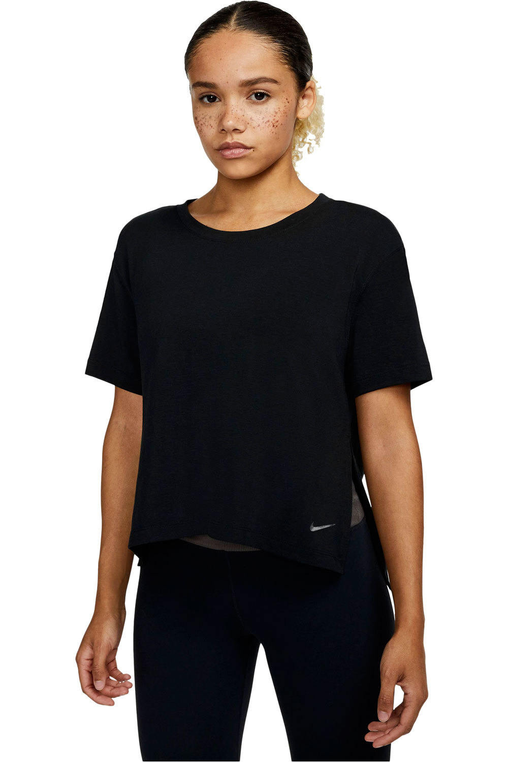 Nike camisetas yoga NY DF S/S TOP vista frontal