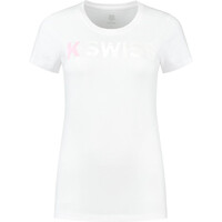K-Swiss camiseta tenis manga corta mujer HYPERCOURT LOGO 2 vista frontal