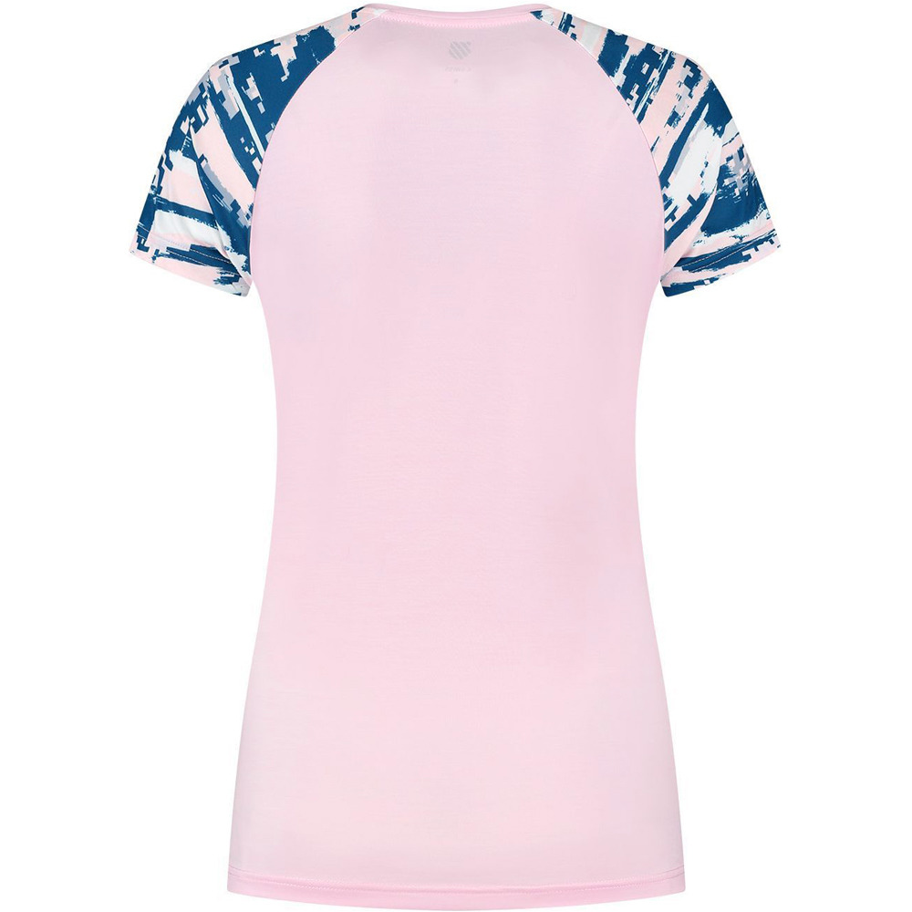 K-Swiss camiseta tenis manga corta mujer HYPERCOURT ROUNDNECK vista trasera