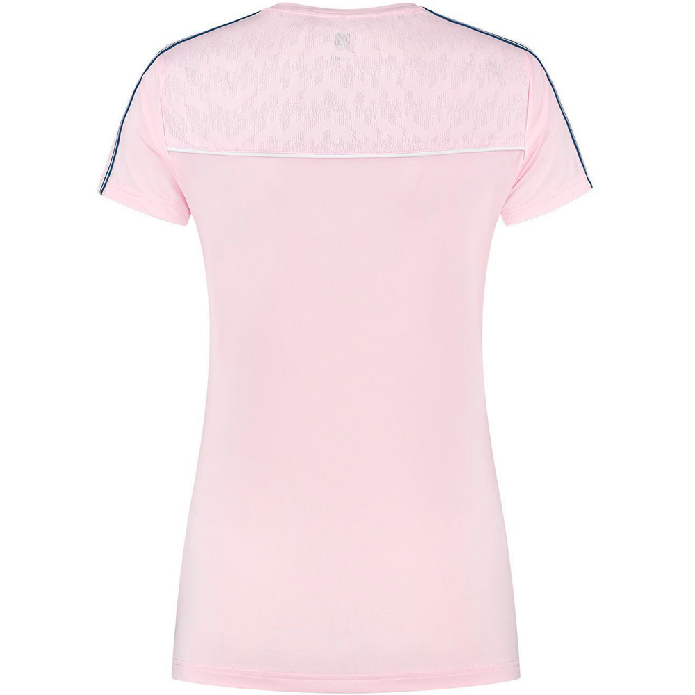 K-Swiss camiseta tenis manga corta mujer HYPERCOURT ROUNDNECK vista trasera