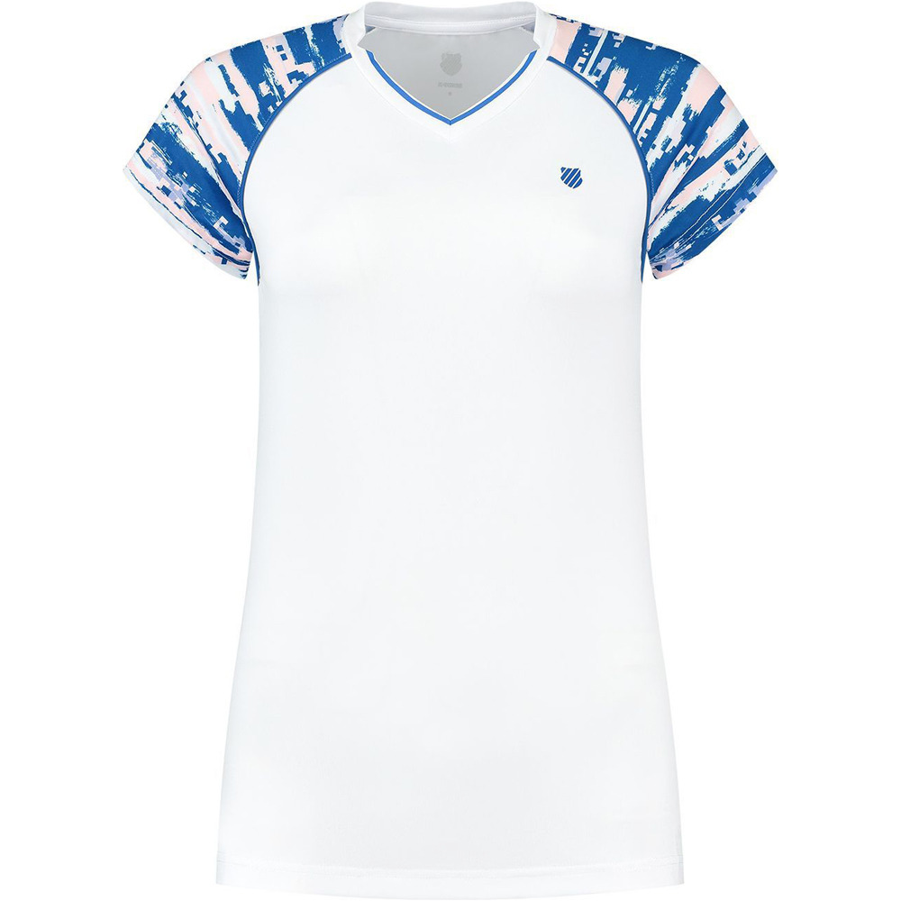 K-Swiss camiseta tenis manga corta mujer HYPERCOURT CAP SLEEVE 2 vista frontal