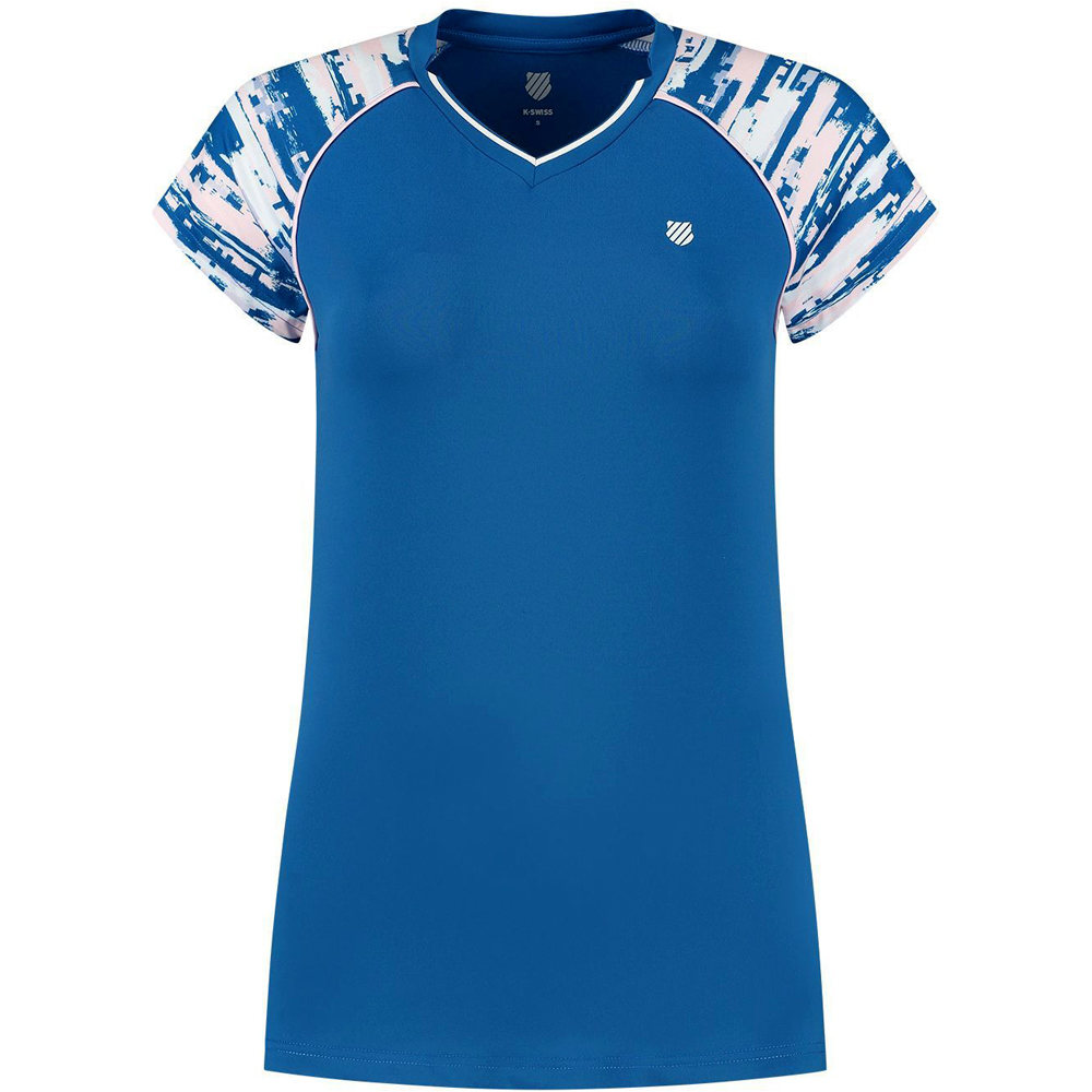 K-Swiss camiseta tenis manga corta mujer HYPERCOURT CAP SLEEVE 2 vista frontal