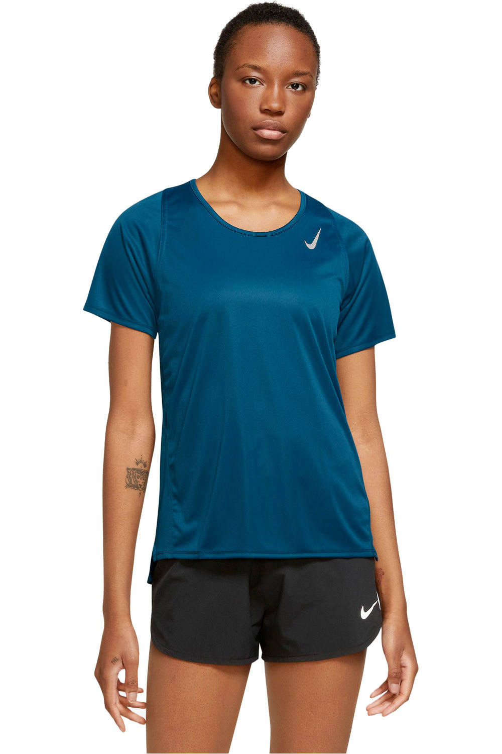 Nike camiseta entrenamiento manga corta mujer DF RACE TOP SS vista frontal