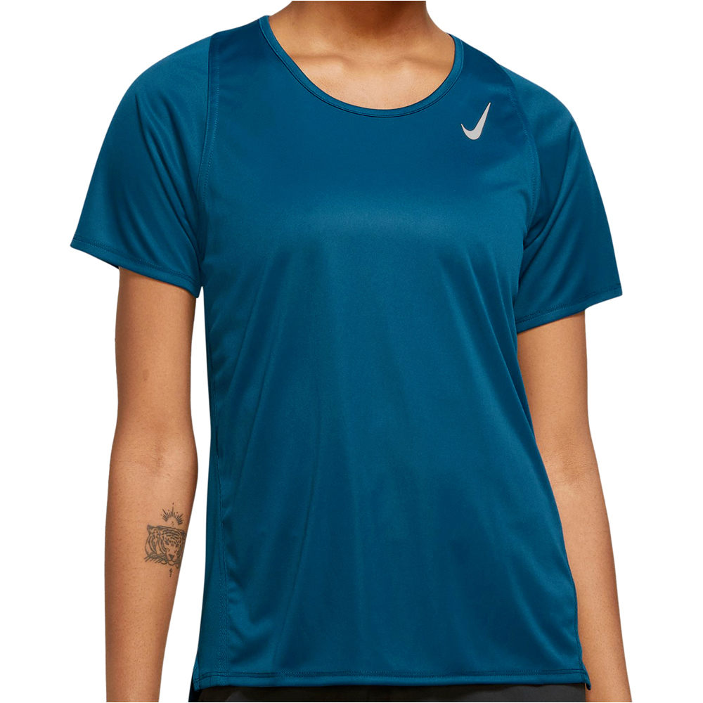 Nike camiseta entrenamiento manga corta mujer DF RACE TOP SS vista detalle