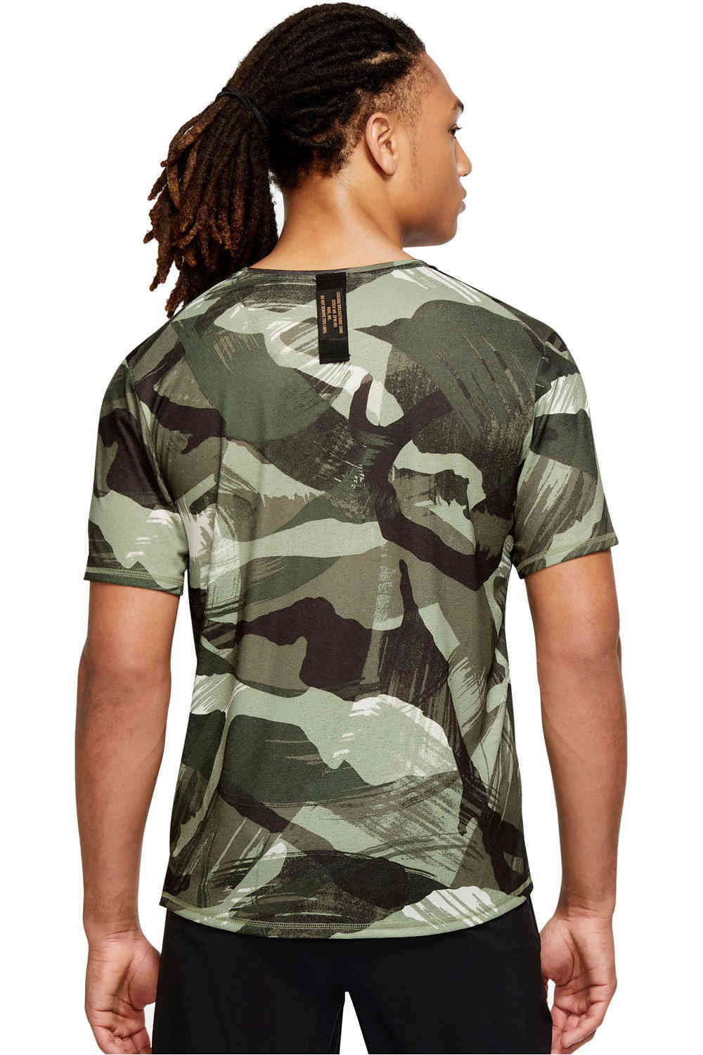 Nike camiseta técnica manga corta hombre DF MILER TOP SS CAMO vista trasera