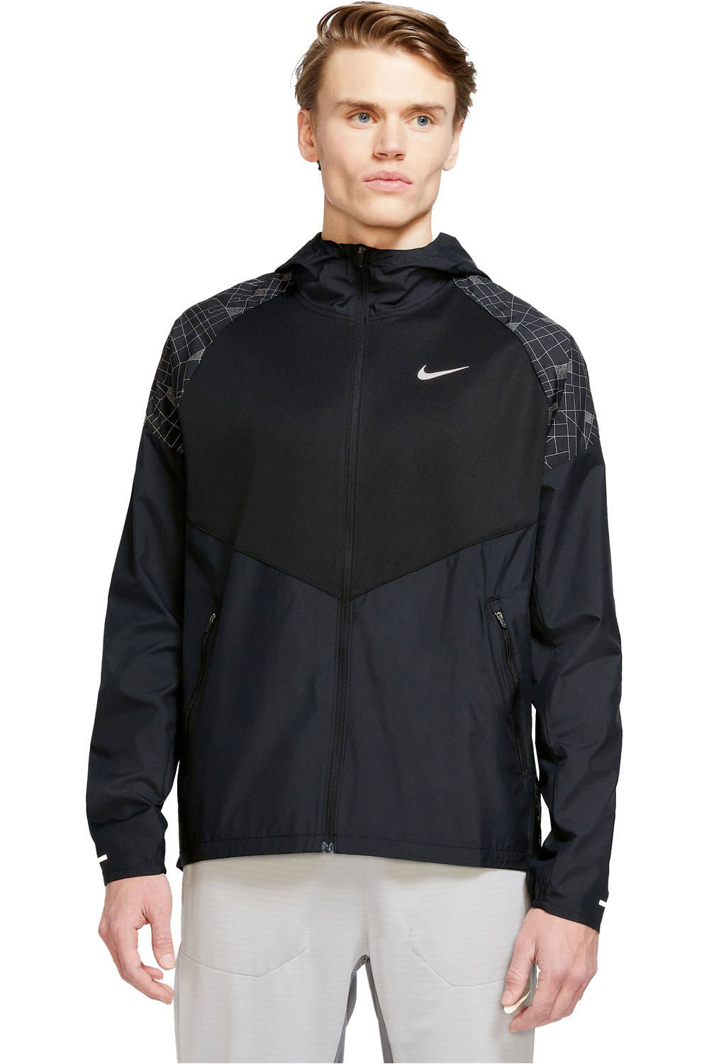 Rdvn miler fls jkt CHAQUETA RUNNING HOMBRE Negro (L)