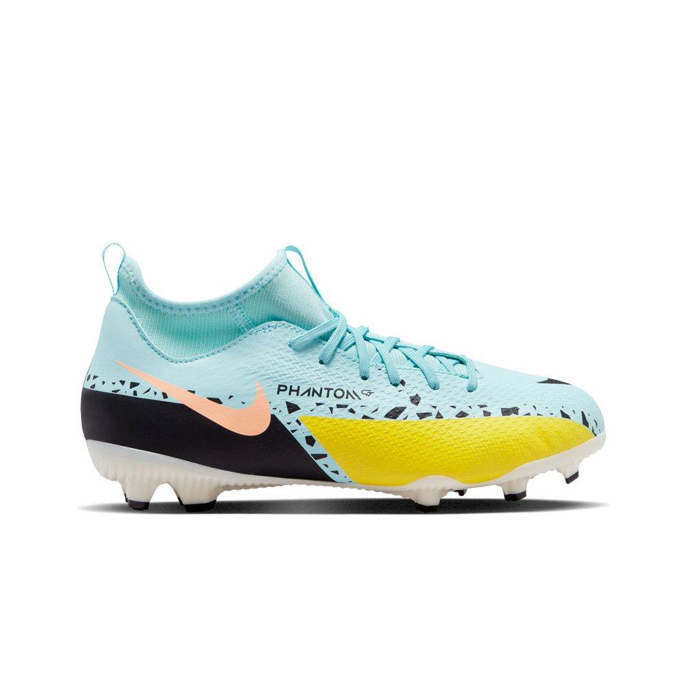 Nike botas de futbol niño cesped artificial PHANTOM GT2 ACADEMY DYNAMIC FIT MG lateral exterior