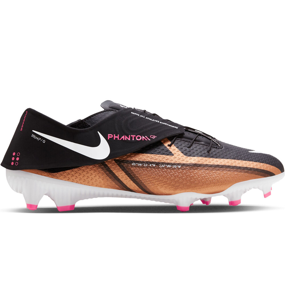 Nike botas de futbol cesped artificial PHANTOM GT2 ACADEMY FLYEASE FG MG lateral exterior