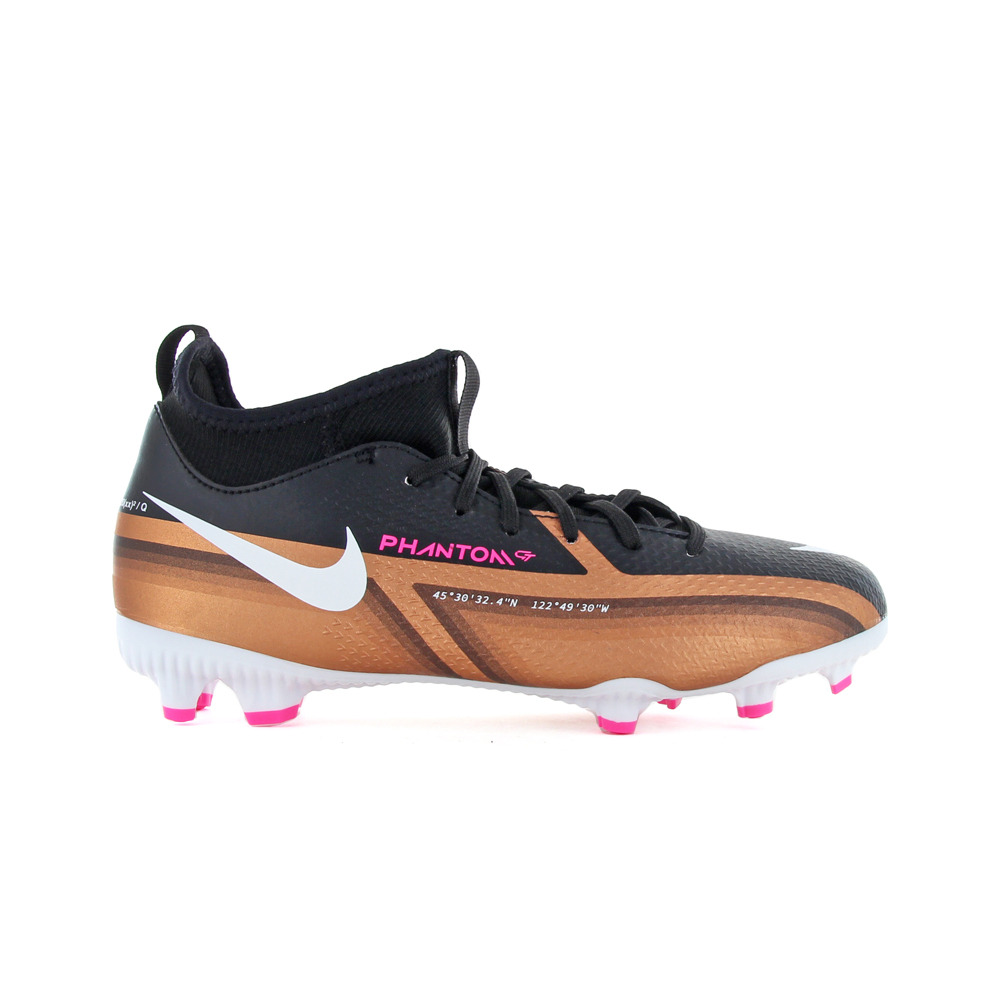 Nike botas de futbol niño cesped artificial PHANTOM GT2 ACADEMY DYNAMIC FIT FG MG lateral exterior