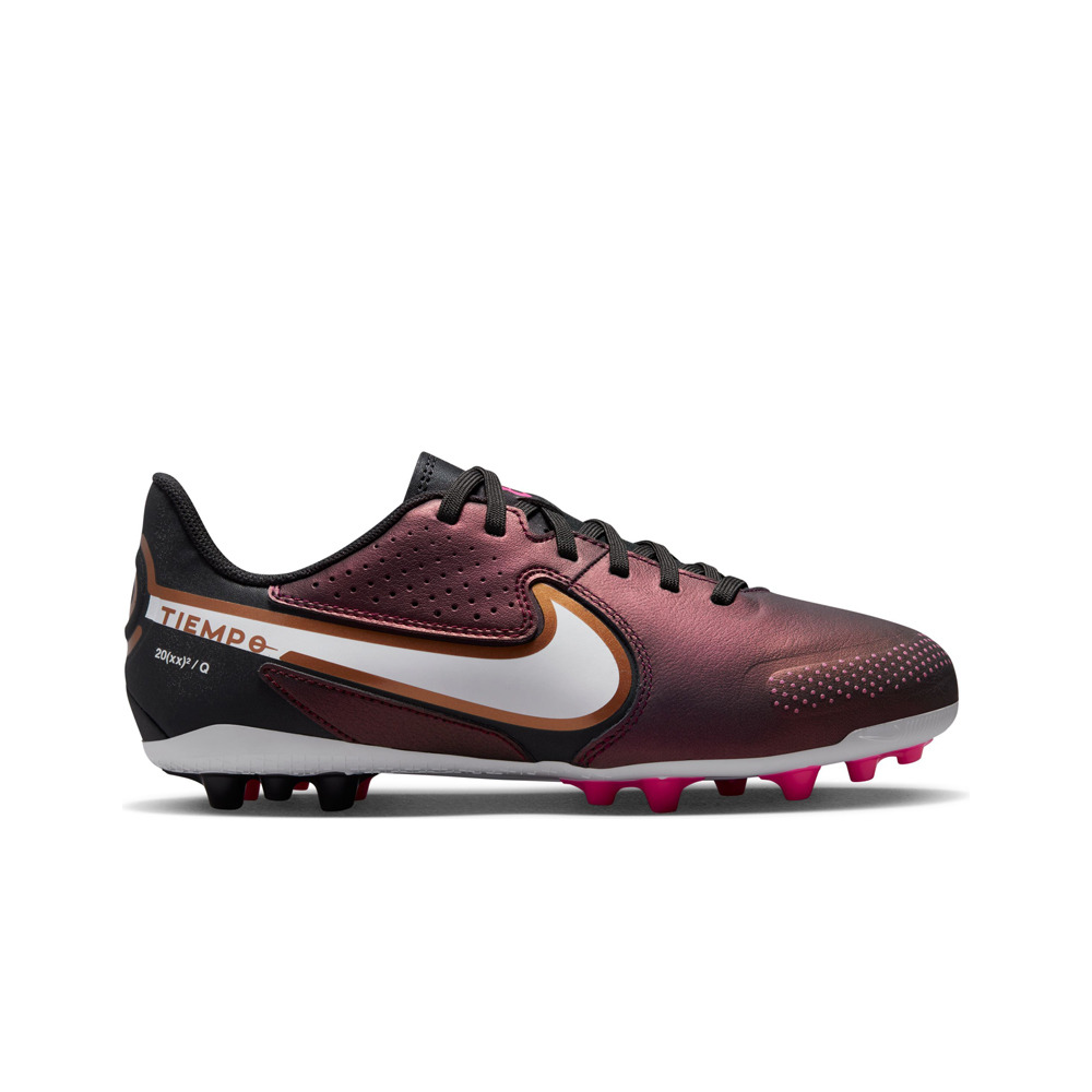 Nike botas de futbol niño cesped artificial TIEMPO LEGEND 9 ACADEMY AG lateral exterior