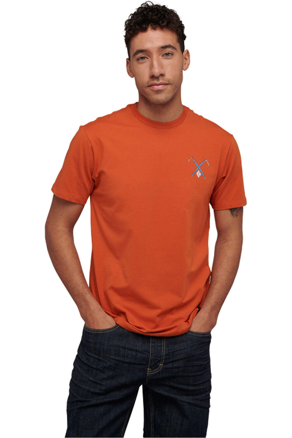 Piolet ss tee camiseta montaña manga corta hombre Naranja (L)