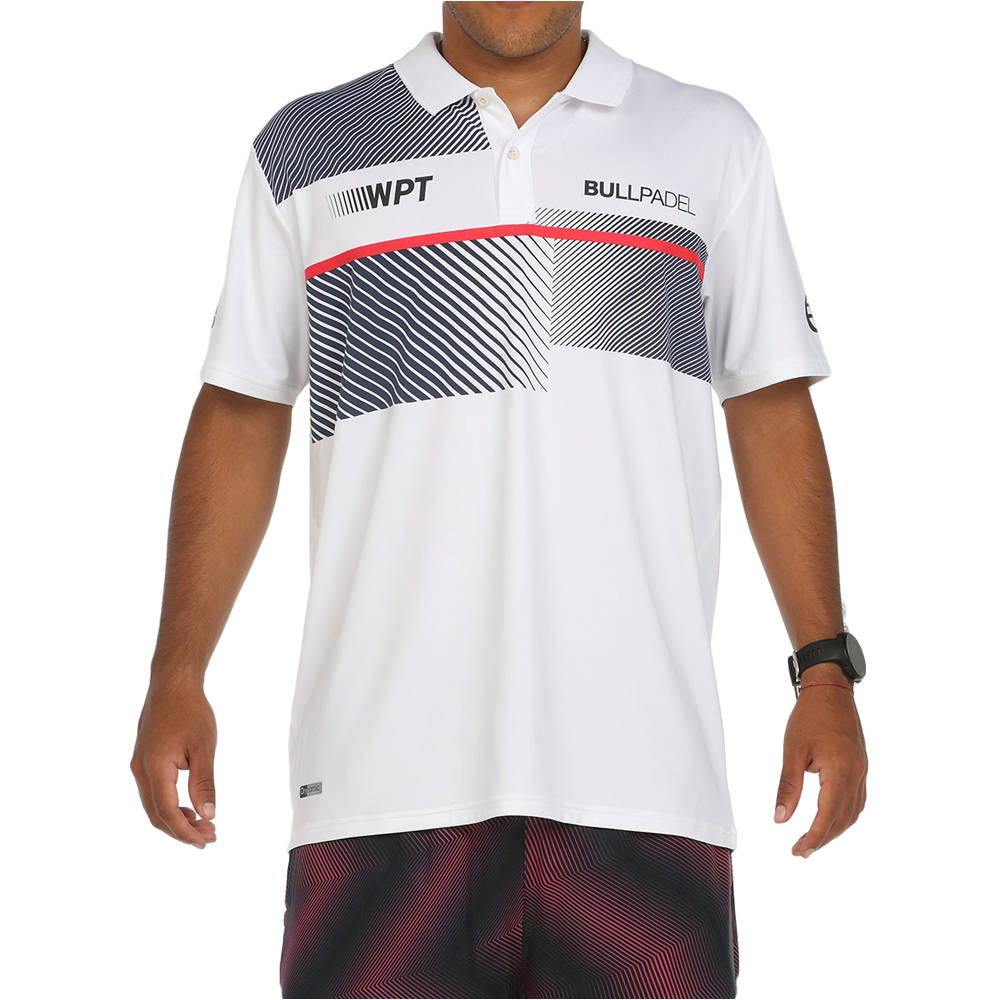 Bullpadel polo tenis manga corta hombre POLO BULLPADEL REVICON vista frontal