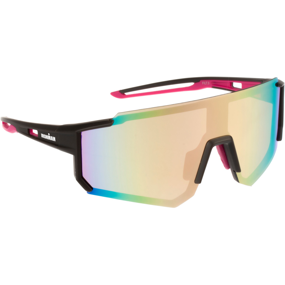 Ironman gafas ciclismo MORTIROLO ANT MULTIESTRATO HUMO-ROSA vista frontal