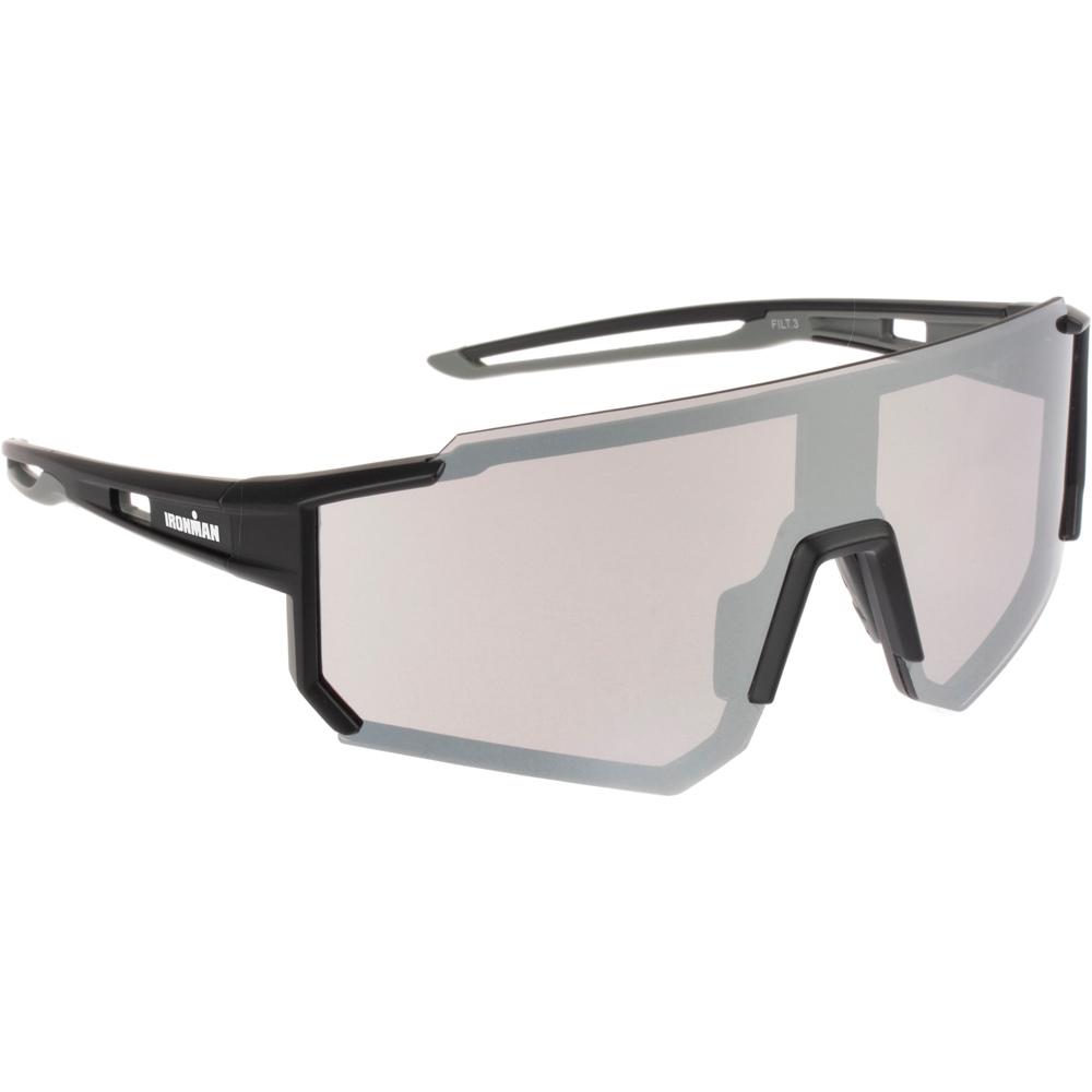 Ironman gafas ciclismo MORTIROLO NE HUMO ESPEJO ARGENTO vista frontal