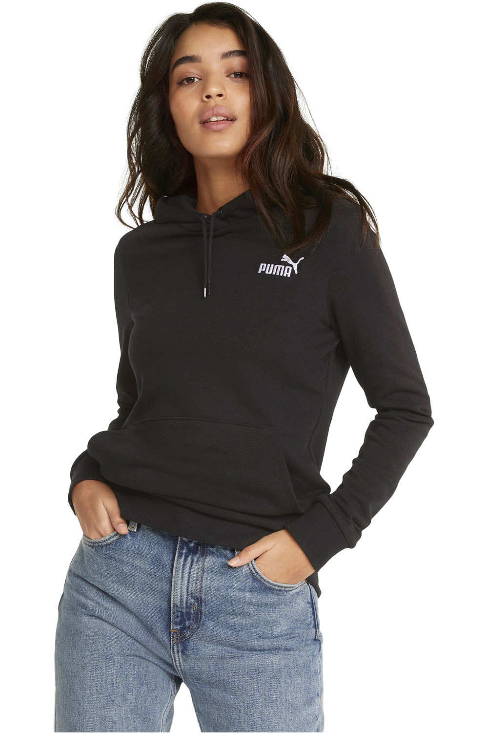 Puma sudadera mujer ESS+ Embroidery Hoodie TR vista frontal