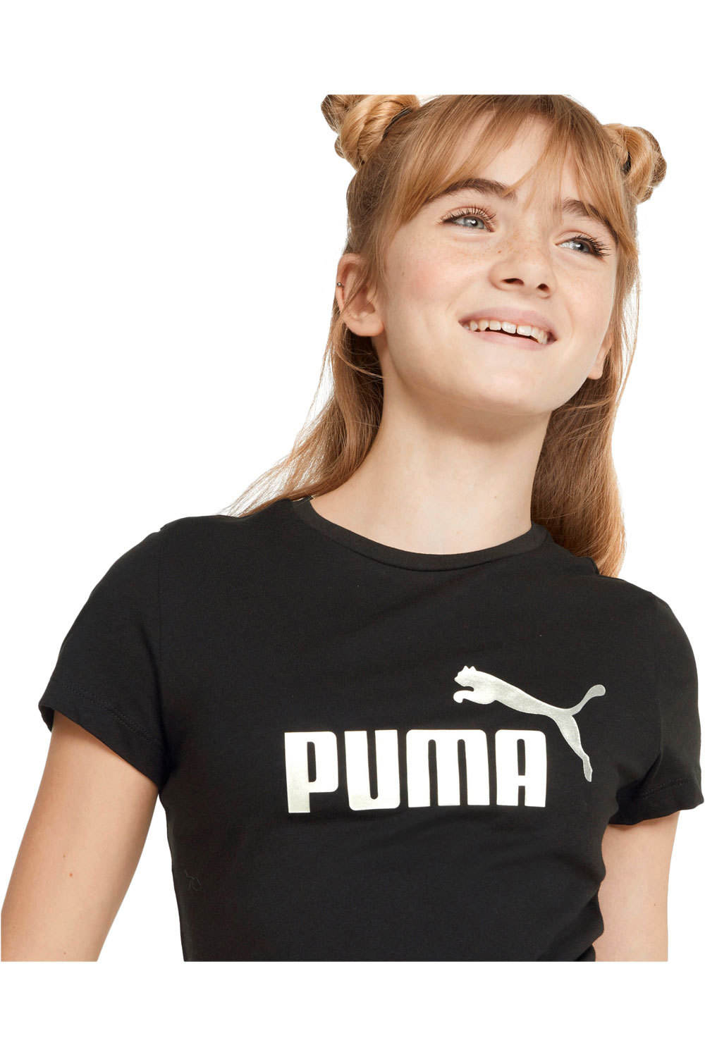 Puma camiseta manga corta niña ESS+ Logo Tee G vista detalle