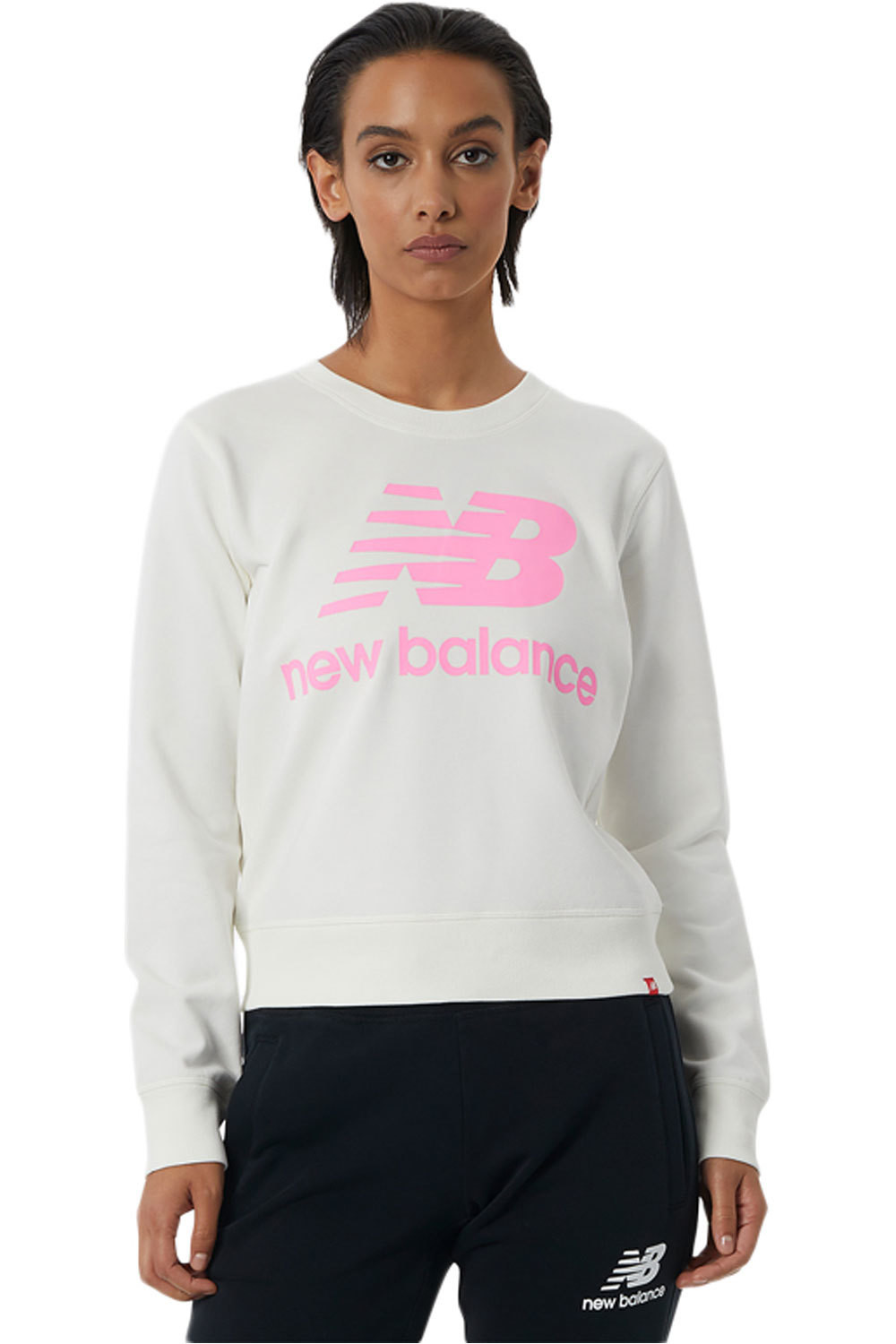 New Balance sudadera mujer NB Essentials Crew Fleece vista frontal