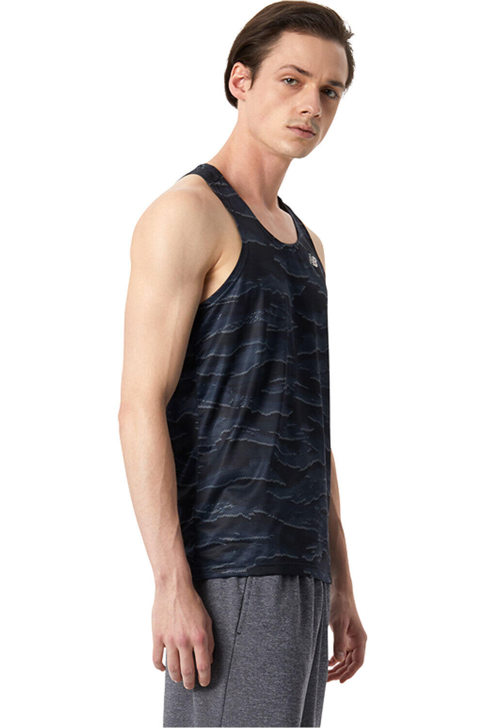 New Balance camiseta entrenamiento sin mangas hombre Printed Accelerate Singlet vista trasera